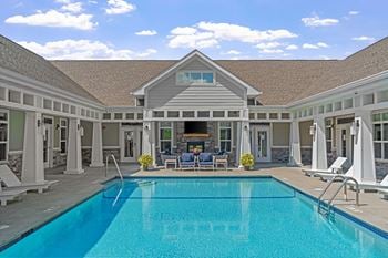 Sparkling outdoor pool